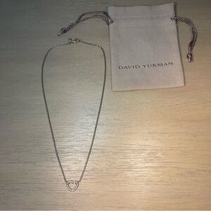 David Yurman Cable Collectibles Diamond Heart Station Diamond Necklace Limited